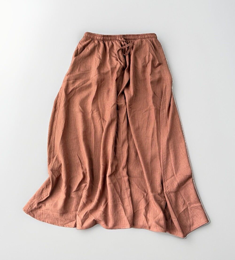 Max Studio Maxi Skirt M NWT Rust Terracotta Boho Drawstring
